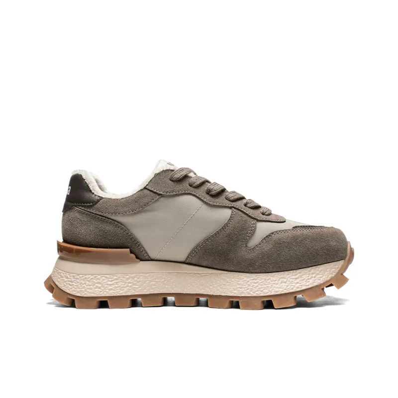 Kappa Wear-Resistant Slip-Resistant Low-Top Chunky Sneakers Women's Gray-1