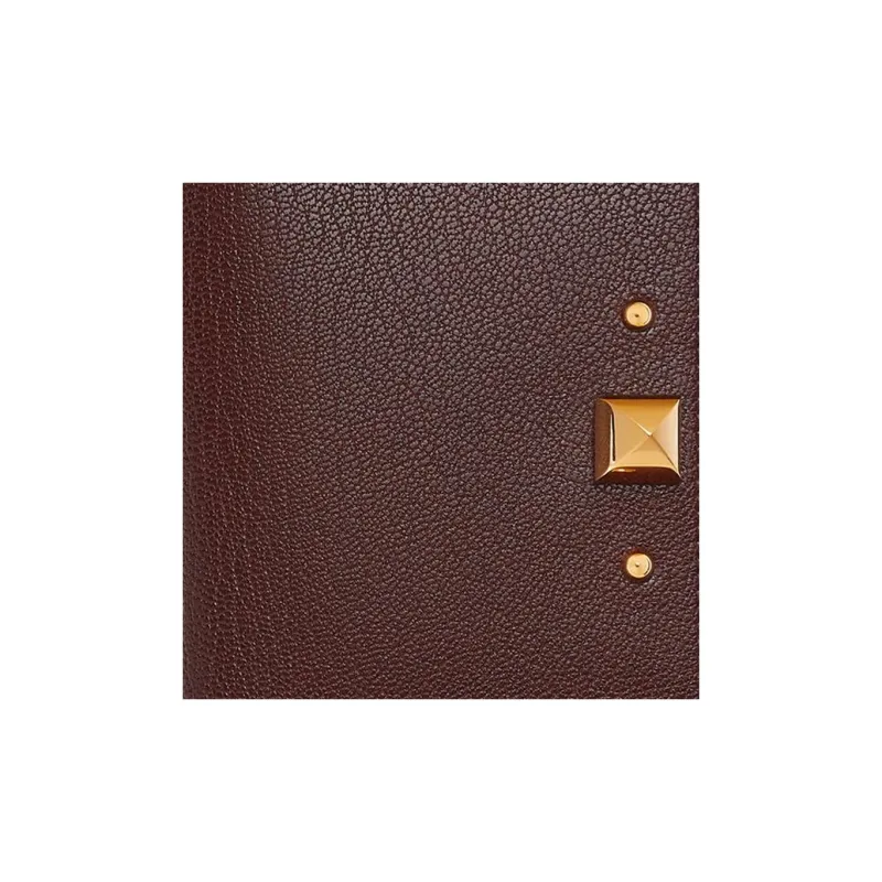 HERMES Chamkila Goat Skin Card Holder Women's 0G Rouge Sellier Saddle Red-2