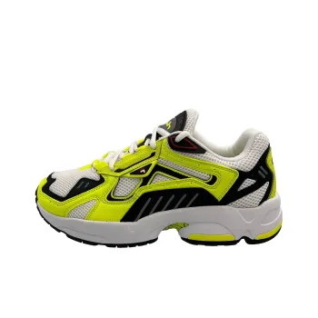 FILA Durable Breathable Low-Top Running Shoes Men's Yellow White