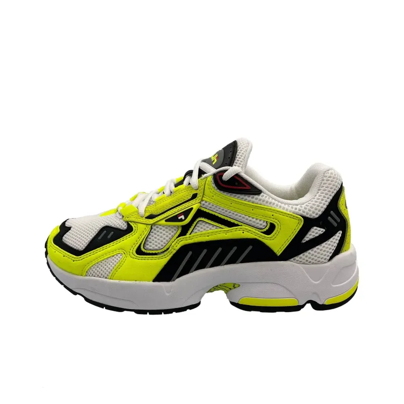 FILA Durable Breathable Low Top Running Shoes Men's Yellow White-0