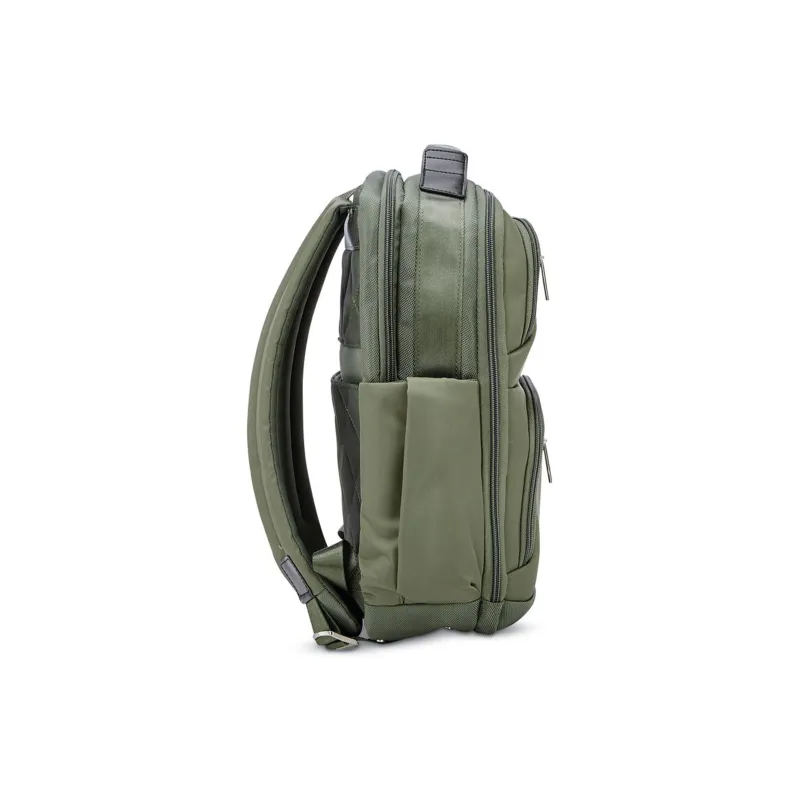 SAMSONITE Nylon Blend Backpack Unisex Forest Green With Silver Accents-1