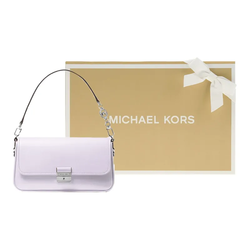 MICHAEL KORS Bradshaw Polyester With Leather Baguette Shoulder Bag Women's Lavender Purple-4