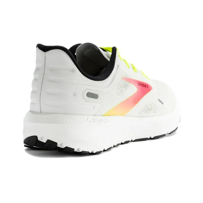 Brooks Launch 9 Anti-Slip Wear-Resistant Low-Top Sprint Running Shoes Men's Gray Pink Green-3