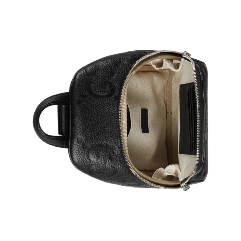 GUCCI Leather Shoulder Bag, Crossbody Bag Regular Men's Black-6
