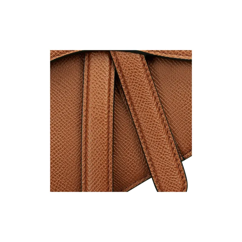 DIOR Grained Cow Leather Saddle Bag Shoulder Bag Crossbody Bag Handbag Mini Women's Brown-5