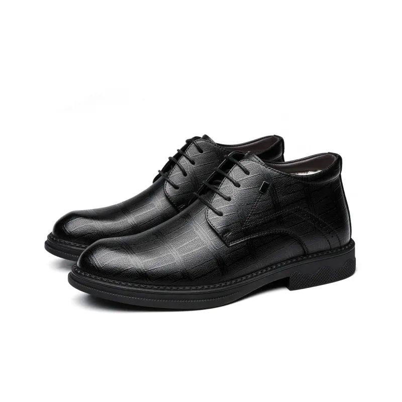CHINT Dress Shoes Men Low Top Black-3