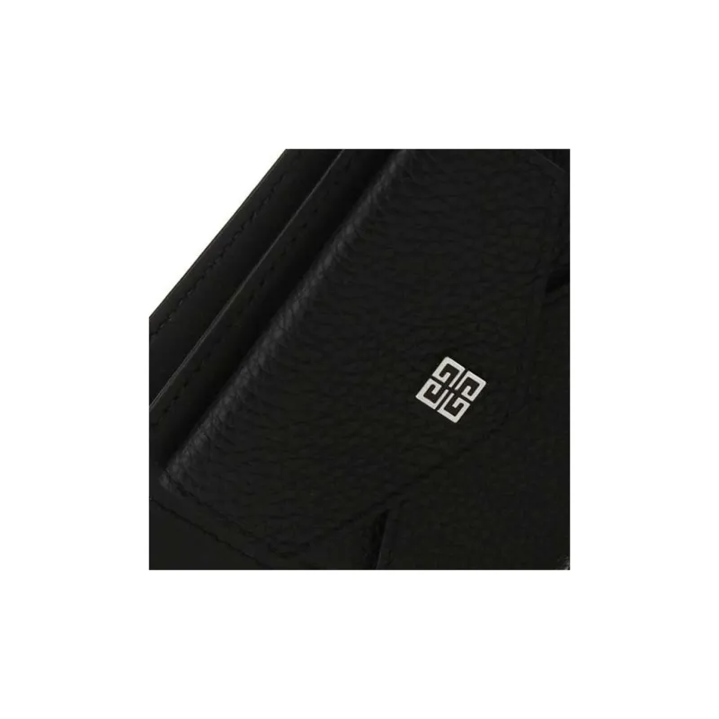 GIVENCHY Cow Leather Wallet Men's Black-5