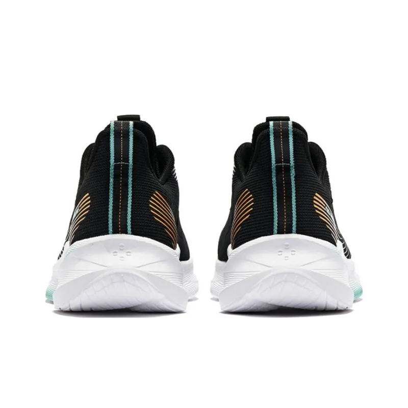 QIAODAN Sigh 4.0 Anti Slip Wear Resistant Low Top Running Shoes Men's Black Cyan-4
