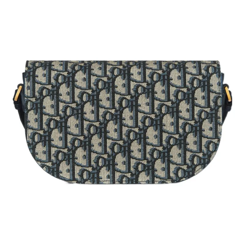 DIOR Leather Shoulder Bag Crossbody Bag Regular Women's Blue-2