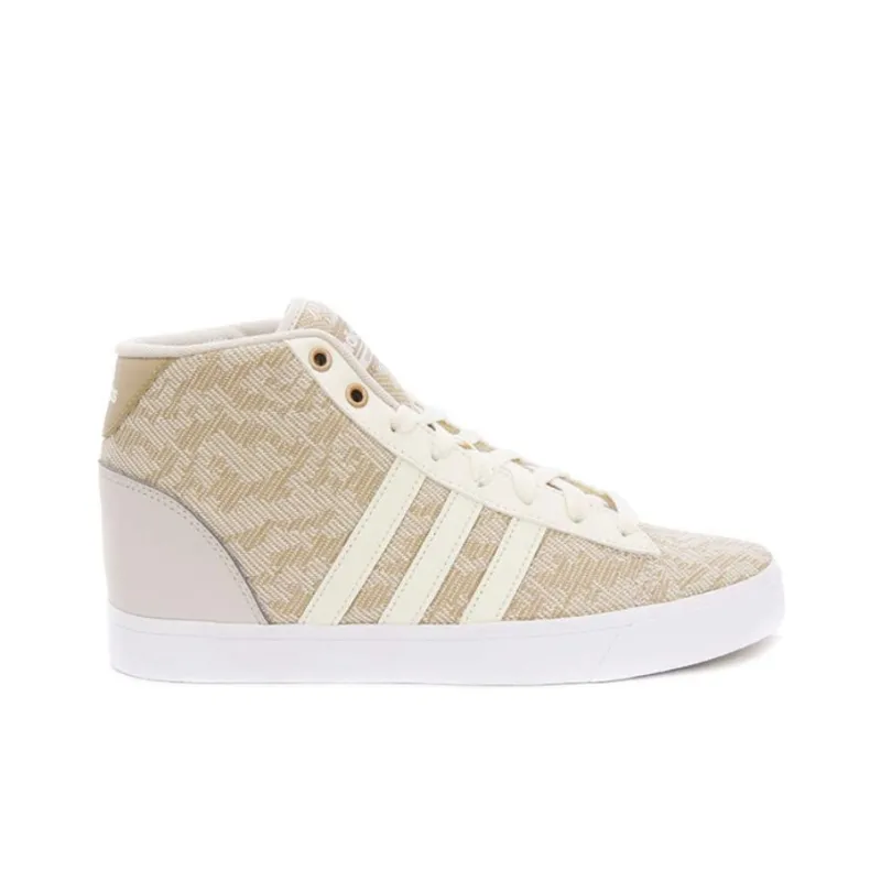Adidas CF Daily QT Abrasion Resistant Breathable High Top Skateboard Shoes Unisex Beige-1