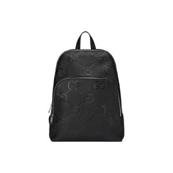 GUCCI Leather Backpack Large Size Men's Black