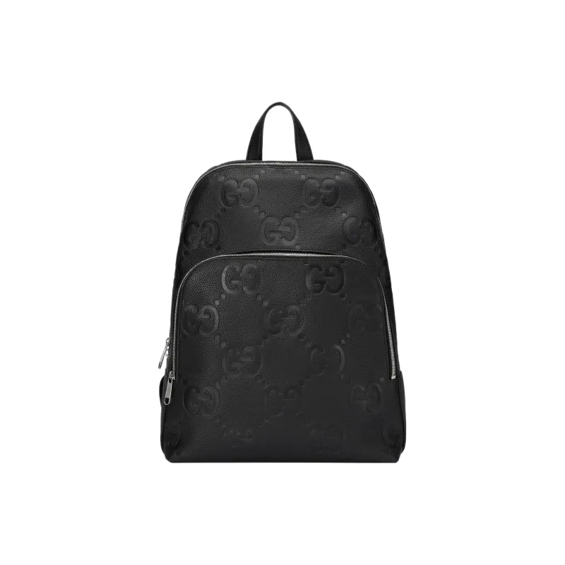 GUCCI Leather Backpack Large Size Men's Black-0