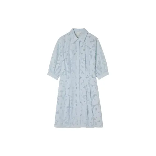 CLUB MONACO Long-Sleeved Dresses Women's Cream Blue