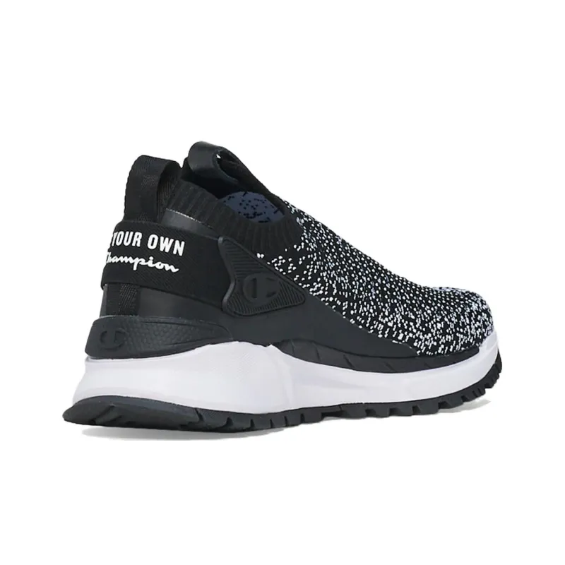 Champion Reflex Mingleknit Slip-Resistant Low-Top Running Shoes Unisex Black White-2