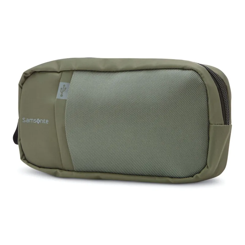 SAMSONITE Nylon Blend Backpack Unisex Forest Green With Silver Accents-2