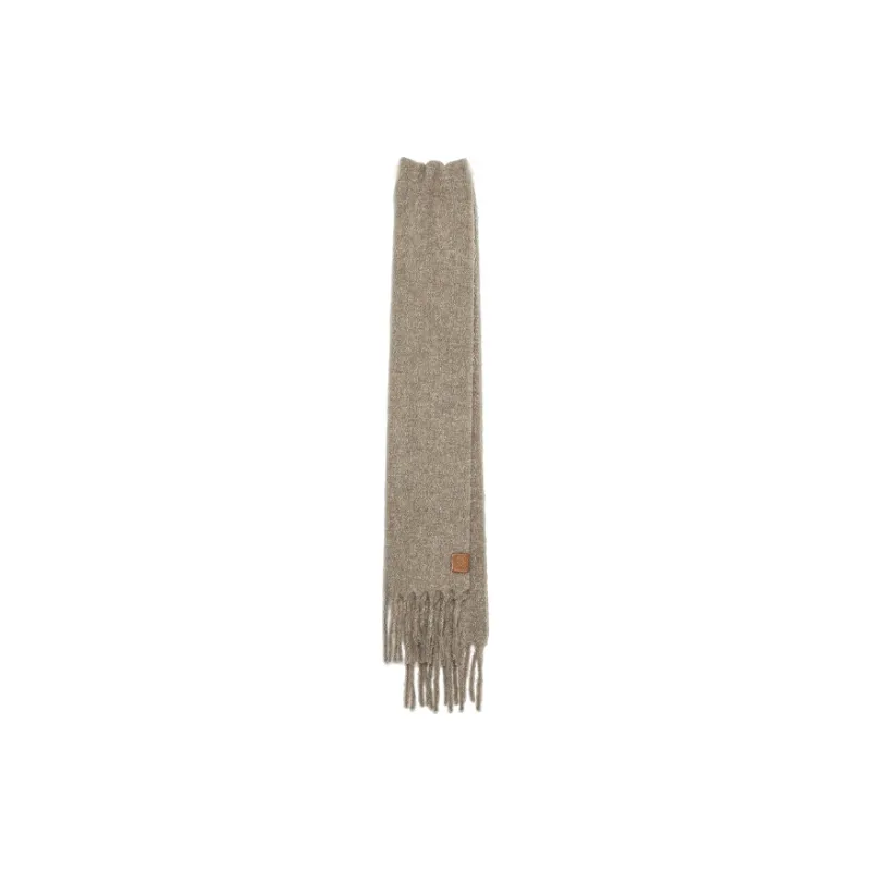 LOEWE Knit Scarves Unisex Brown-2