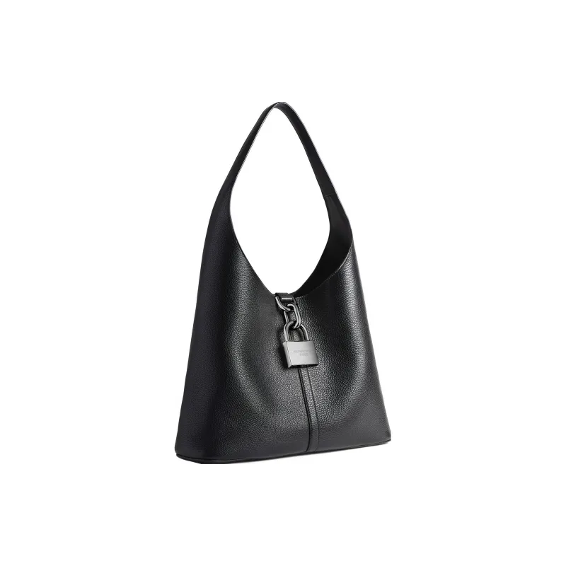 Balenciaga Women'ss Locker Medium North South Hobo Bag Black-1