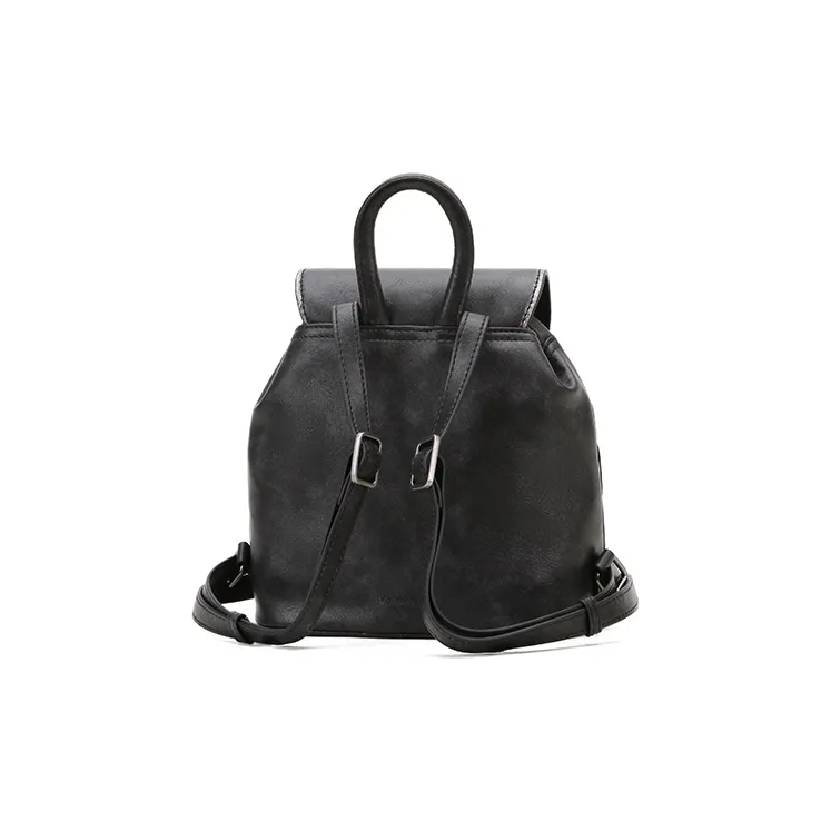 VANWALK PU Backpack Regular Women's Brown/Silver/Black-8