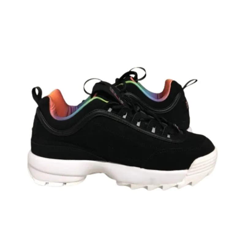 FILA Disruptor II Cushioning Wear Resistant Low Top Casual Shoes Women's Black-1