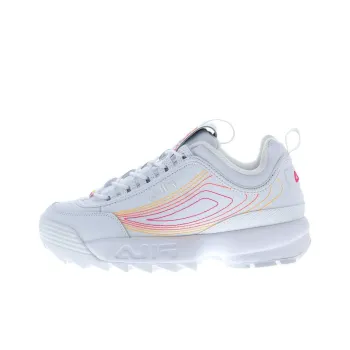 FILA Disruptor II Stitch Anti-Slip And Wear-Resistant Breathable Low-Top Casual Shoes Women's White