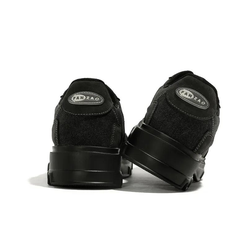 FANZAO Wear Resistant Slip Resistant Low Top Casual Shoes Unisex Black-2