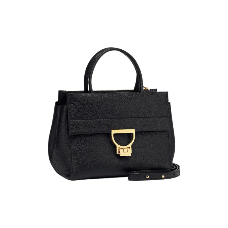 COCCINELLE Leather Shoulder Bag, Handbag Medium Size Women's Black-1