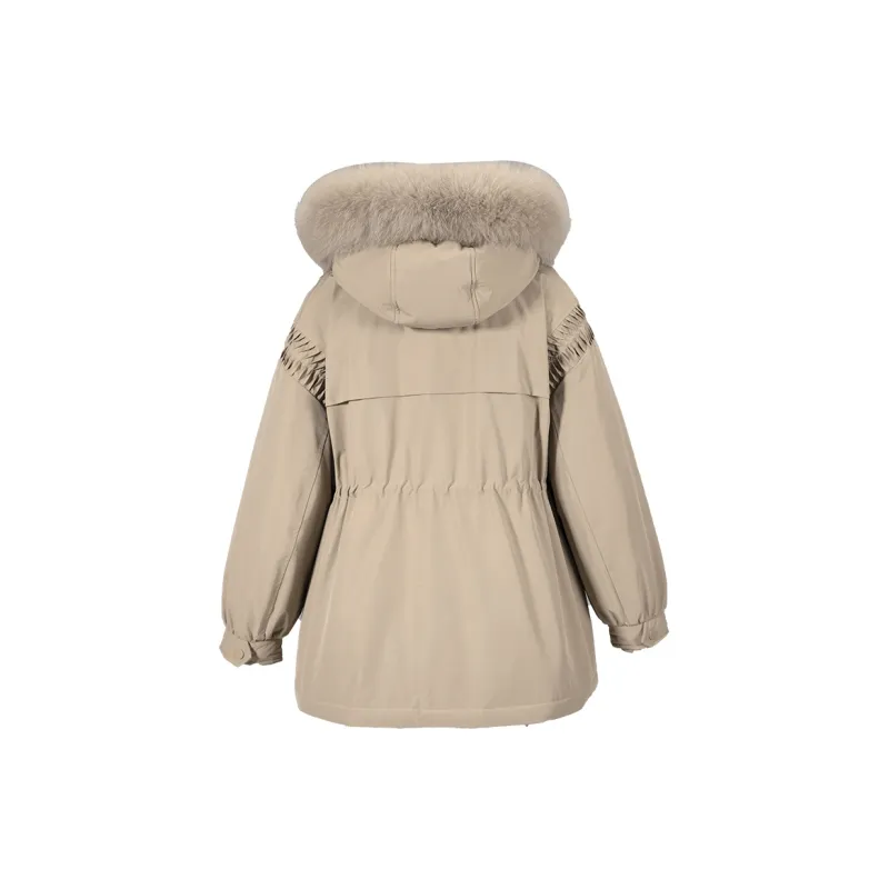 XIANGYING Down Jacket Women's Khaki-1