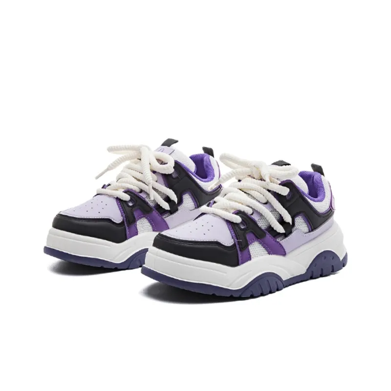 La Chapelle Height-Enhancing Wear-Resistant Lightweight Low-Top Skateboard Shoes Women's-21