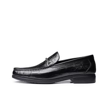 LAORENTOU Men's Casual Shoes Men Low Top Black