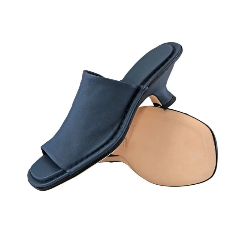 By Far Rubber Sole Slide Slippers Women's Cobalt-3