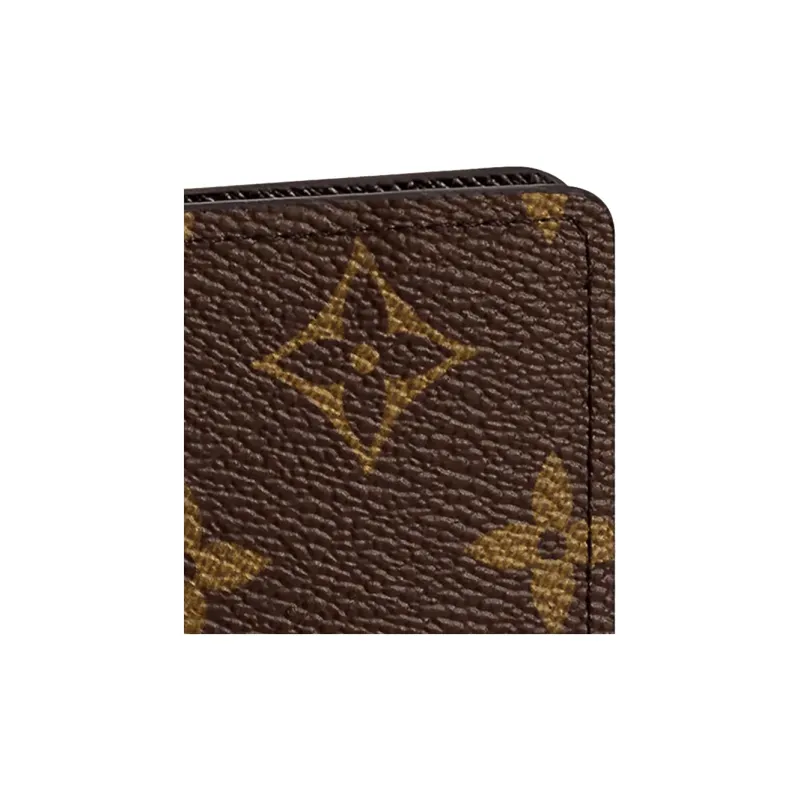LOUIS VUITTON Canvas Wallet Men's Brown-5