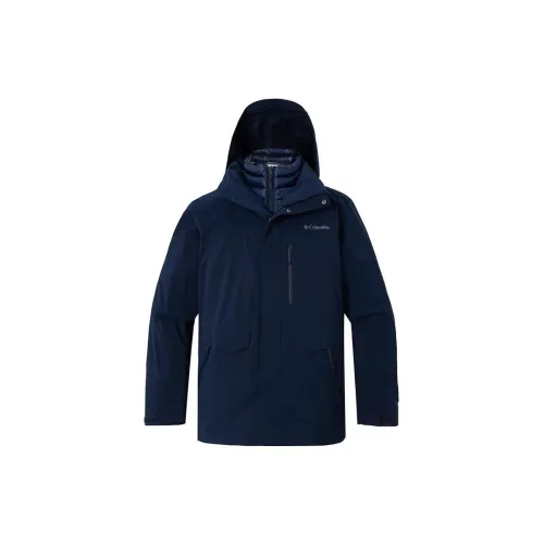 Columbia Windbreaker Jackets Men Dark Blue