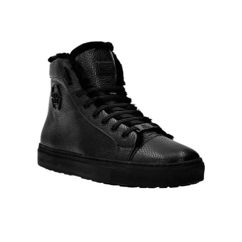 PHILIPP PLEIN High Top Skateboard Shoes Men's Black-2