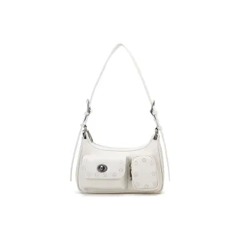 VANWALK Pu/Denim HOBO Bag Shoulder Bag Regular Women's Blue/White/Black