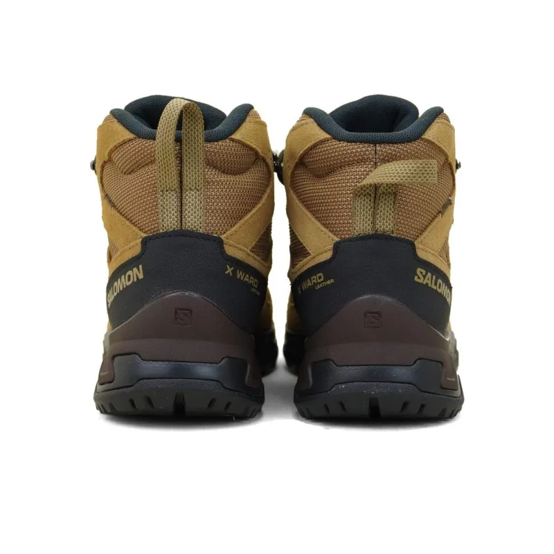 SALOMON X Ward Cushioning Mid-Top Outdoor Shoes Men's Burnt Earth Tone-3