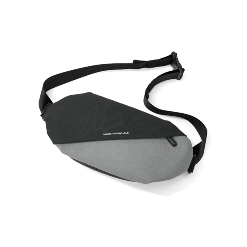 FAIRWHALE Fabric Sling Bag Men's Gray Black/Gray Blue-0