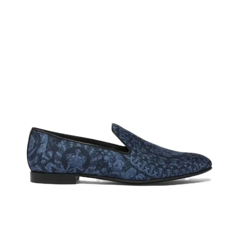 VERSACE Barocco-print Silk Slippers-1