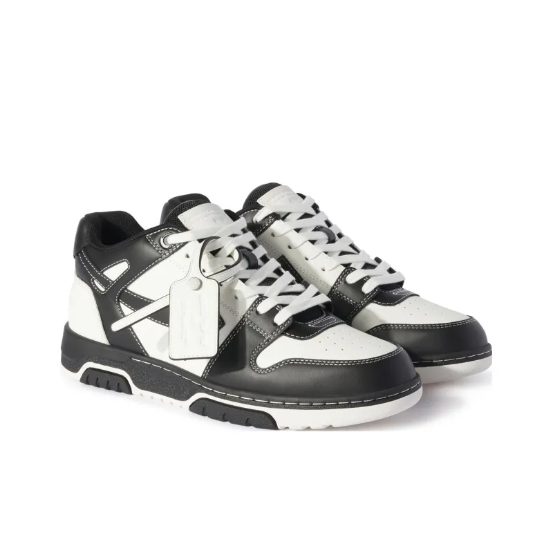OFF WHITE Out Of Office Ooo Low Tops Logic Logo Black White-1