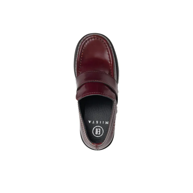 MIISTA Loafers Women's Low-Top Red-3
