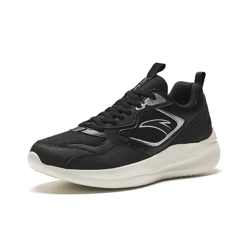 Anta Durable Breathable Low Top Casual Running Shoes Men's Black-1