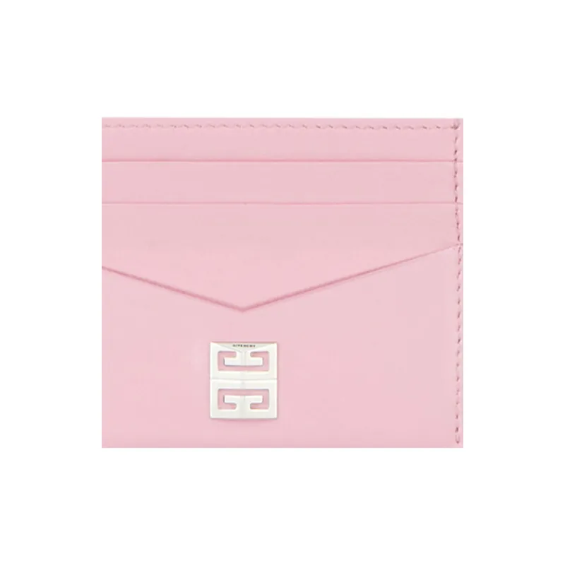 GIVENCHY 4G Cow Leather Wallets Card Holders Women's Soft Pink-4