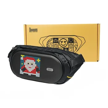 Divoom PU Pixel Versatile Backpack Fanny Pack Unisex Black