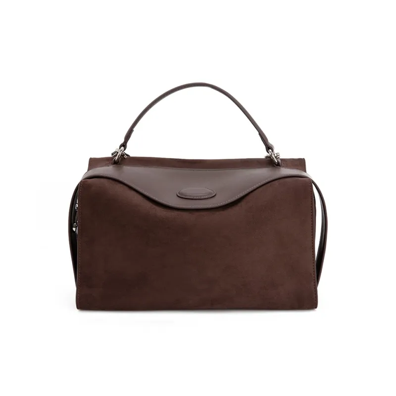 VENOF Cow Leather Shoulder Bag Crossbody Bag Handbag Medium Size Women's Toraja Brown/Manting Coffee-7