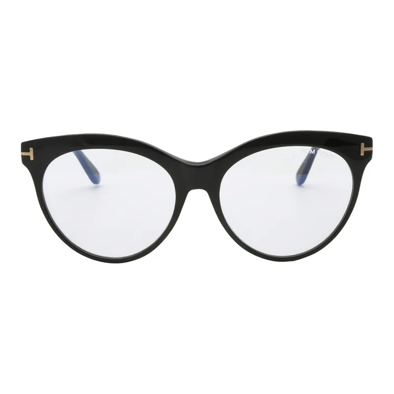 TOM FORD Acetate Cat Eye Eyeglass Frames Men's Black-1