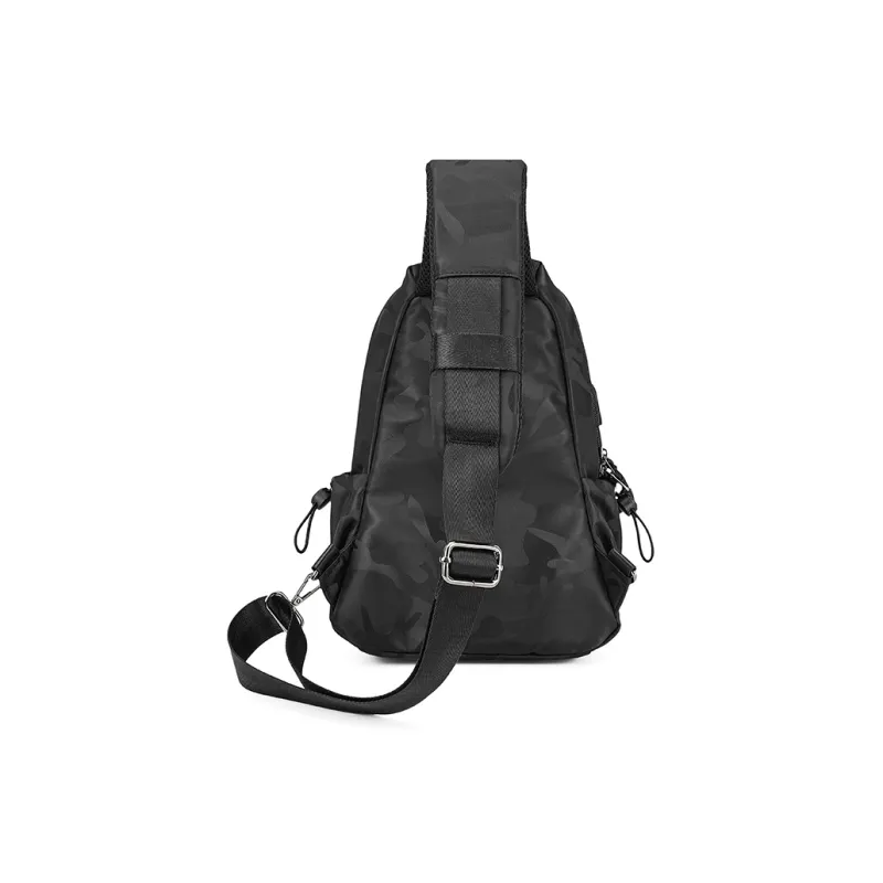 Playboy Fabric Sling Bag Medium Size Men's Black-2