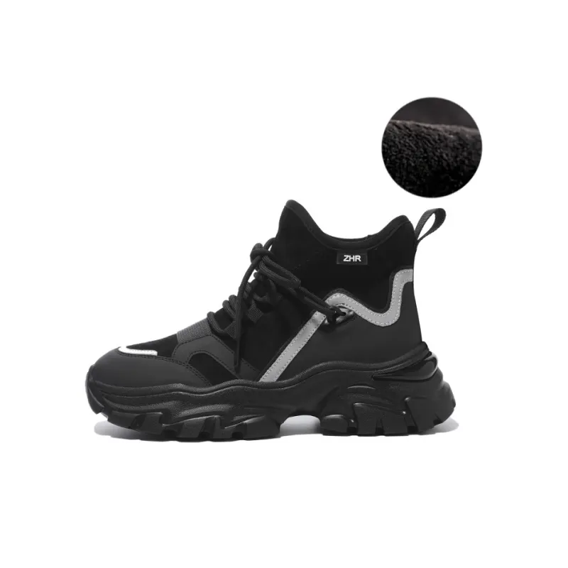 ZHR High-Top Chunky Sneakers 5cm Women's Black-6