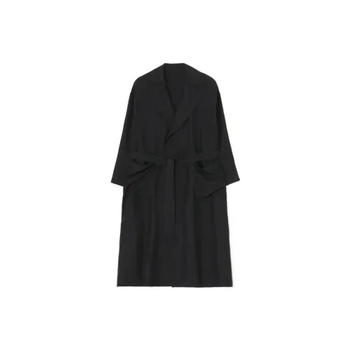 Yohji Yamamoto Trench Coats Unisex Black