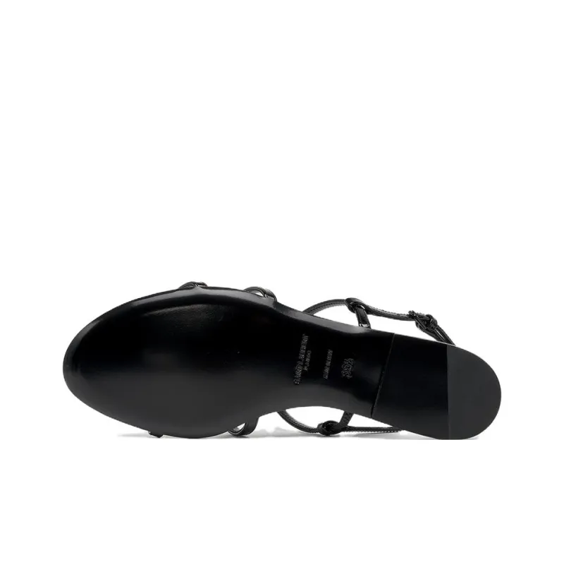 SAINT LAURENT Cassandra Monogram Sandals-4