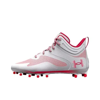 Under Armour Command Mc Mid Lacrosse Cleats 'White Red'