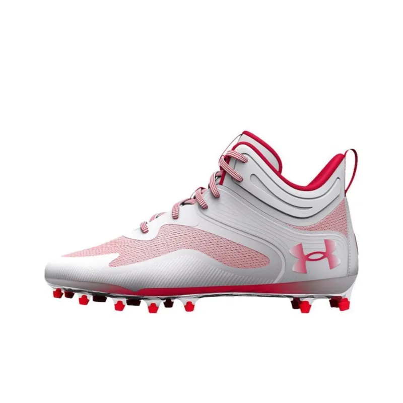 Under Armour Command Mc Mid Lacrosse Cleats 'White Red'-0